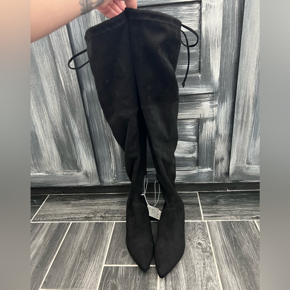 NWT A New Day Black Greta Tall Dress Boots - Picture 6 of 8